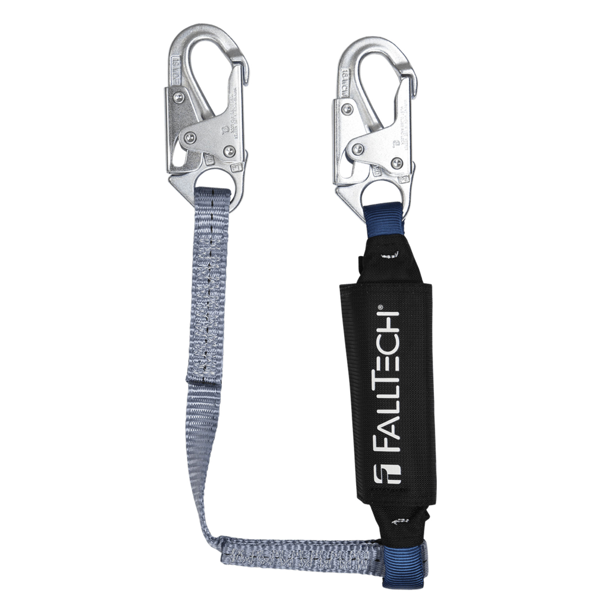 FallTech 3' ViewPack Energy Absorbing Lanyard Single-leg with Steel Snap Hooks - 8253