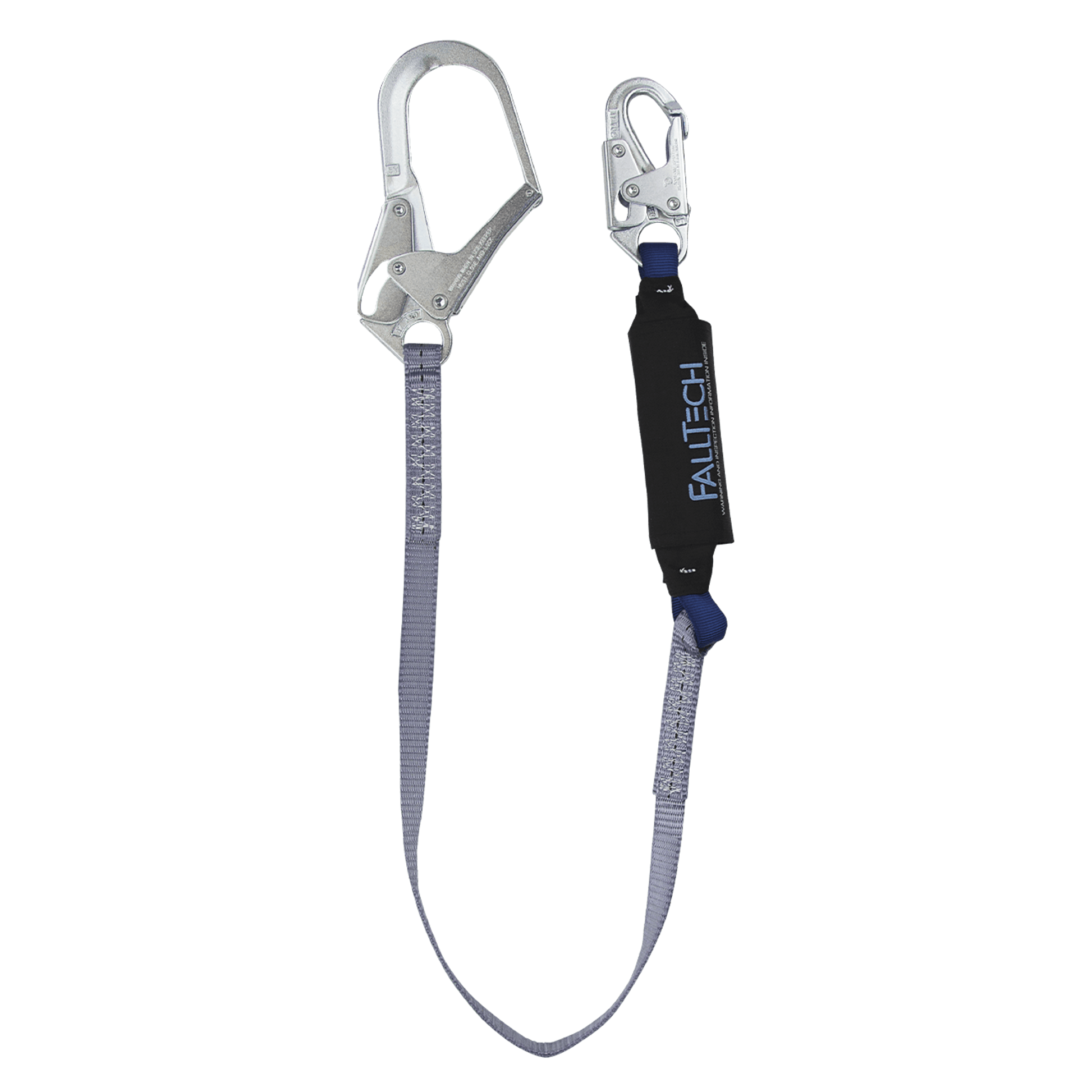 FallTech 4' ViewPack Energy Absorbing Lanyard Single-leg with Steel Connectors - 82543