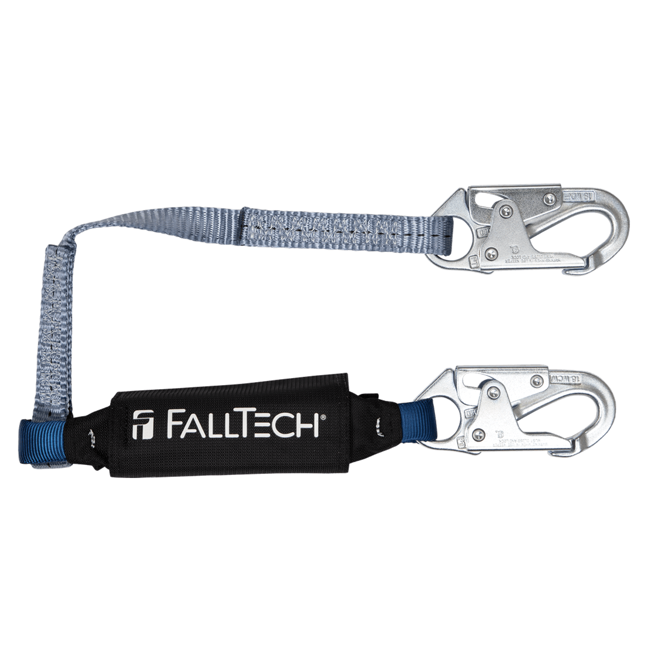 FallTech 4' ViewPack Energy Absorbing Lanyard Single-leg with Steel Snap Hooks - 8254