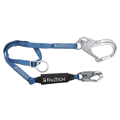FallTech 6' ViewPack Tie-back Energy Absorbing Lanyard Single-leg with Aluminum Connectors - 825623A