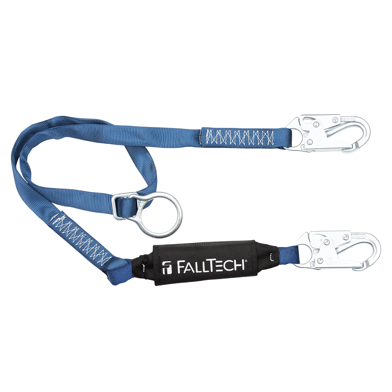 FallTech 6' ViewPack Tie-back Energy Absorbing Lanyard Single-leg with Steel Snap Hooks - 82562