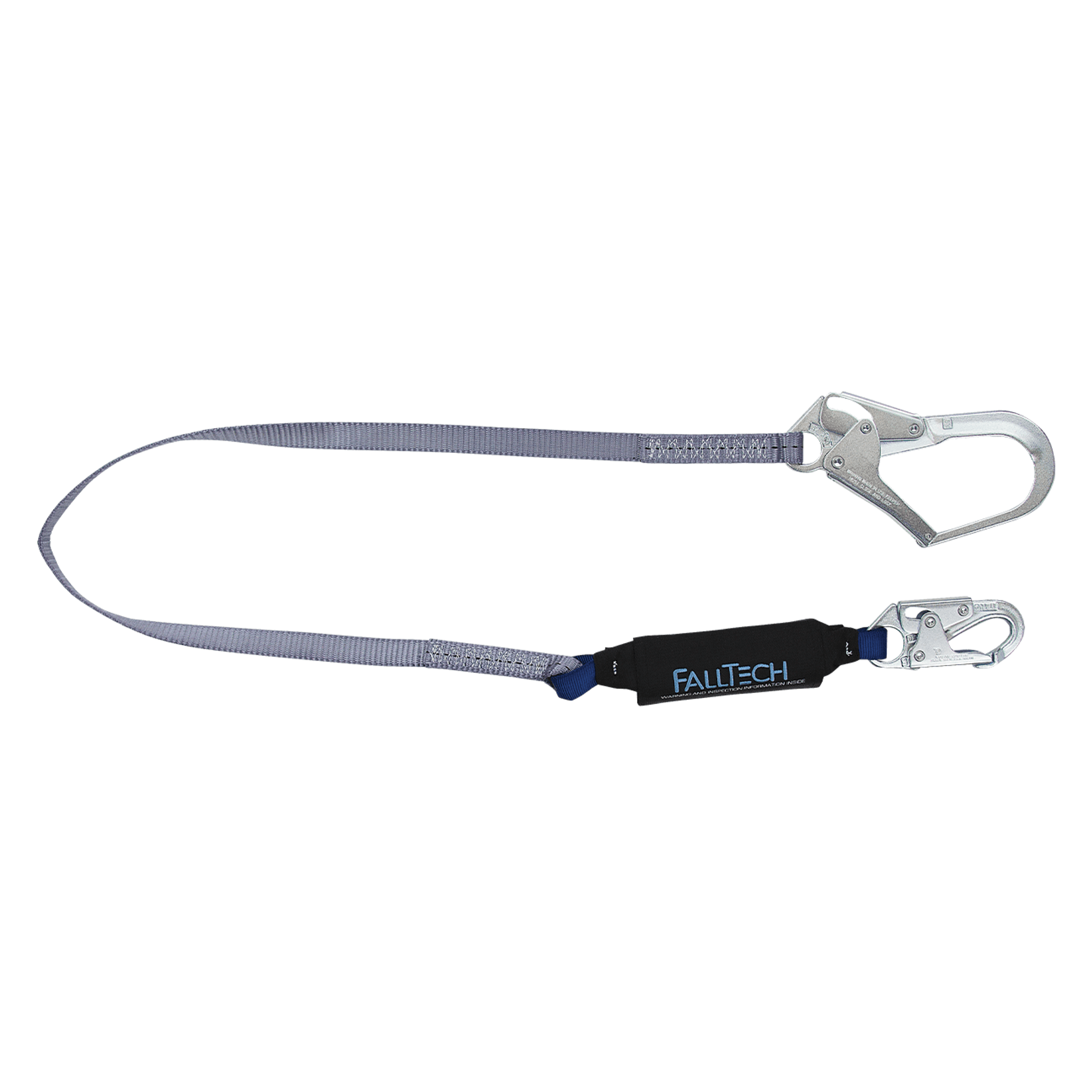 FallTech 6' ViewPack Energy Absorbing Lanyard Single-leg with Steel Connectors - 82563