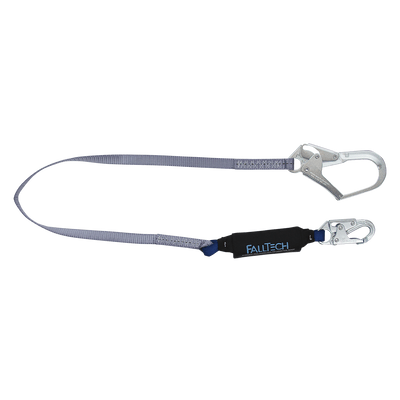 FallTech 6' ViewPack Energy Absorbing Lanyard Single-leg with Steel Connectors - 82563