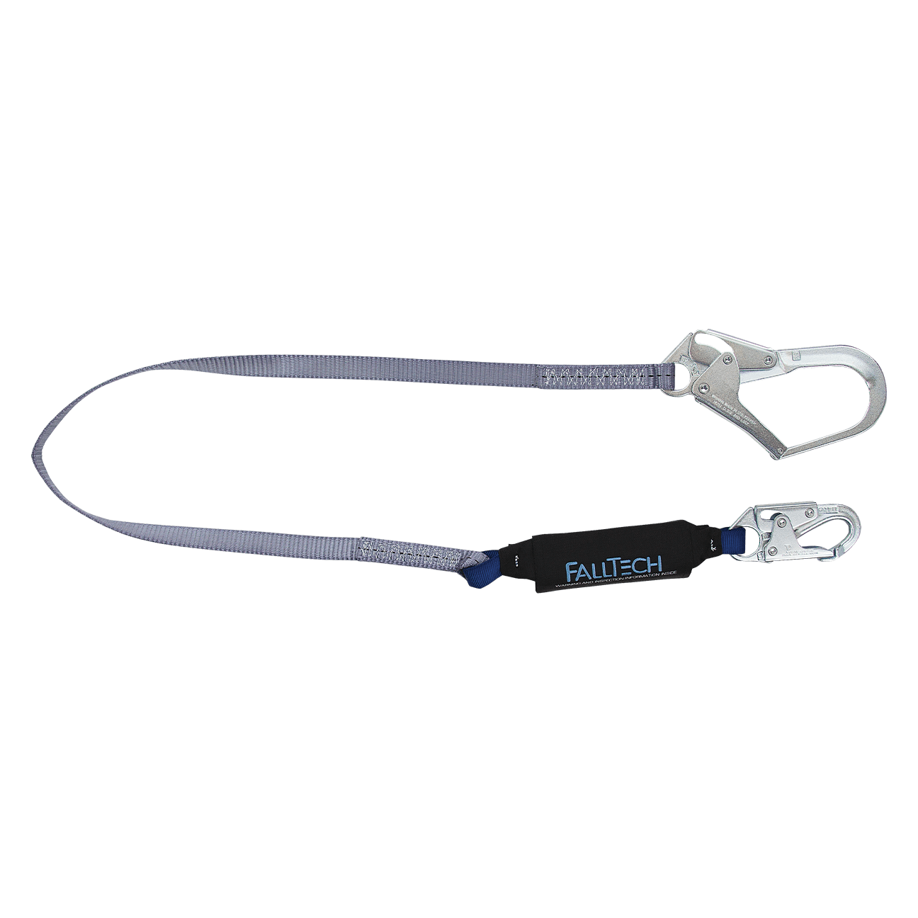 FallTech 6' ViewPack Energy Absorbing Lanyard Single-leg with Steel Connectors - 82563