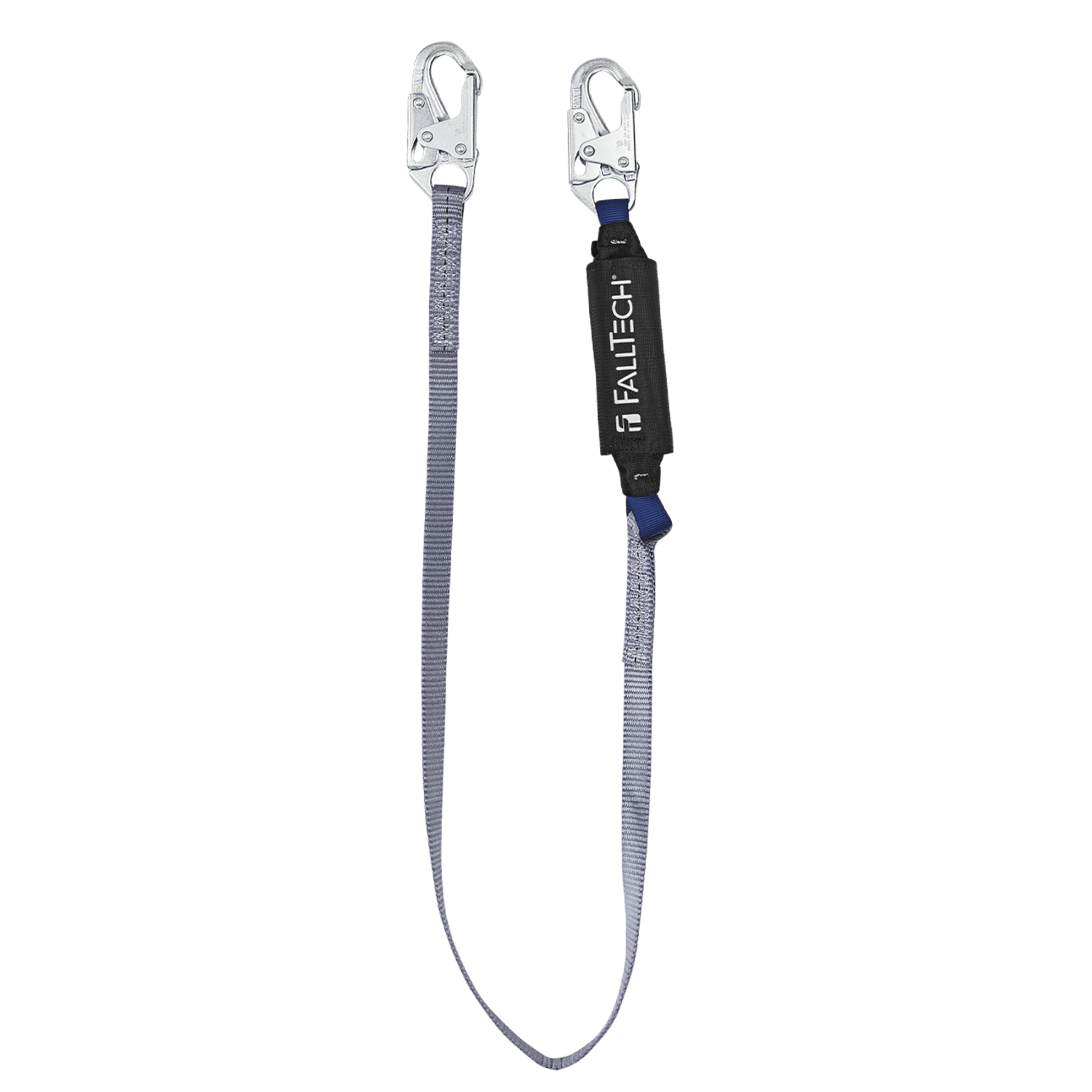 FallTech 6' ViewPack Energy Absorbing Lanyard Single-leg with Steel Snap Hooks - 8256