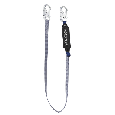 FallTech 6' ViewPack Energy Absorbing Lanyard Single-leg with Steel Snap Hooks - 8256