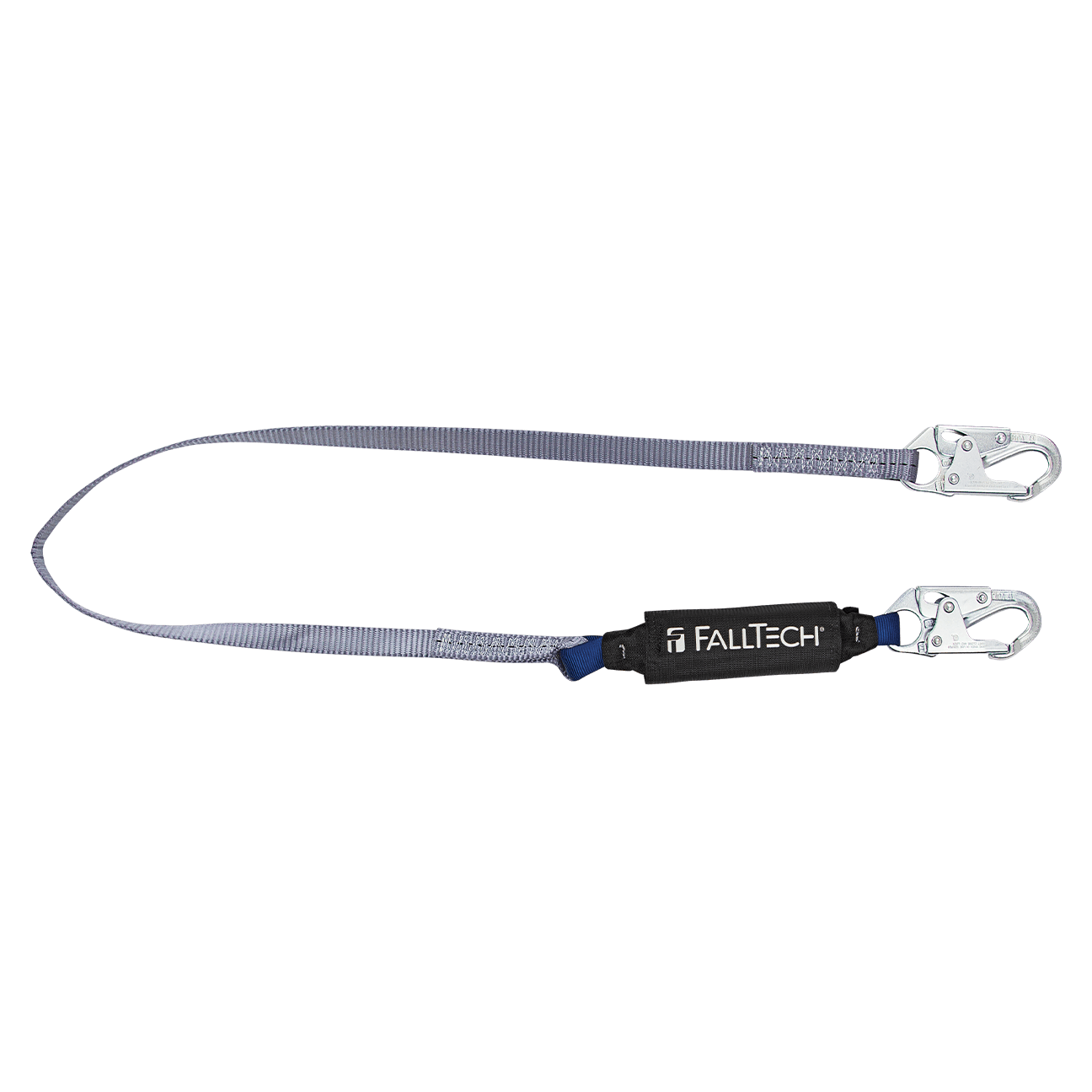 FallTech 6' ViewPack Energy Absorbing Lanyard Single-leg with Steel Snap Hooks - 8256