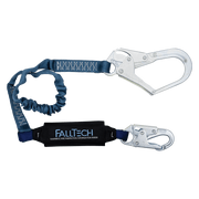 FallTech 4½' to 6' ViewPack Elastic Energy Absorbing Lanyard Single-leg with Steel Connectors - 8256EL3
