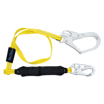 FallTech 6' Soft Pack FT Basic Energy Absorbing Lanyard Single-leg with Steel Connectors - 8256LT3