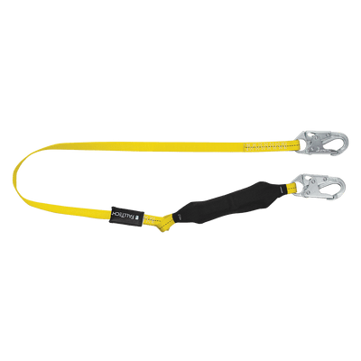 FallTech 6' Soft Pack FT Basic Energy Absorbing Lanyard Single-leg with Steel Snap Hooks - 8256LT