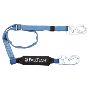 FallTech 4' to 6' ViewPack Adjustable Energy Absorbing Lanyard Single-leg with Steel Snap Hooks - 8257