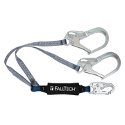 FallTech 4' ViewPack Energy Absorbing Lanyard Double-leg with Steel Connectors - 8260734