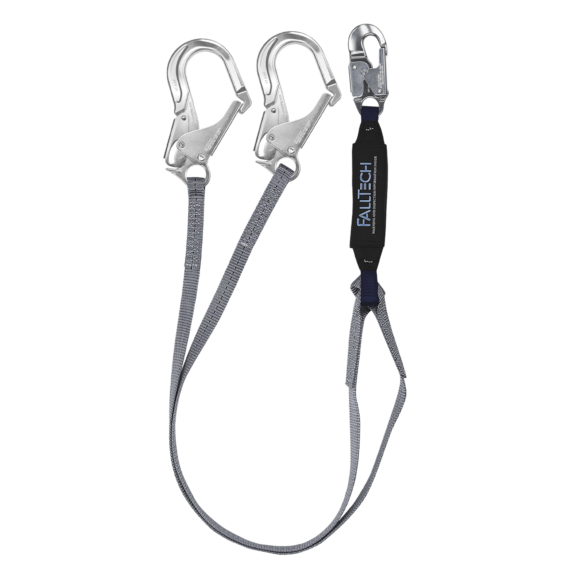 FallTech 6' ViewPack Energy Absorbing Lanyard Double-leg with Aluminum Connectors - 826073A