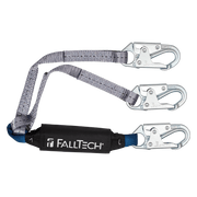 FallTech 3' ViewPack Energy Absorbing Lanyard Double-leg with Steel Snap Hooks - 826083