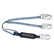 FallTech 4' ViewPack Energy Absorbing Lanyard Double-leg with Steel Snap Hooks - 826084
