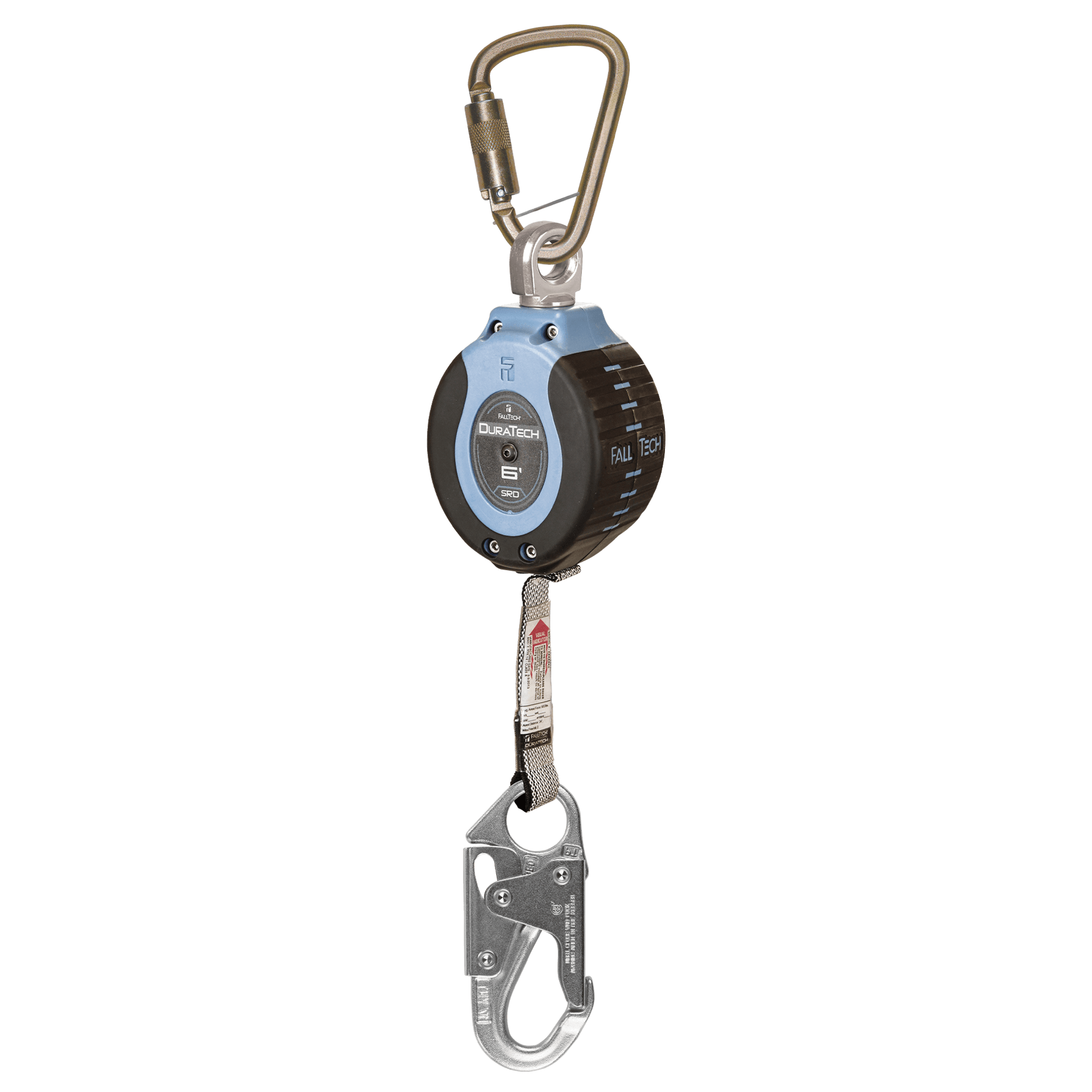 FallTech 6' DuraTech Personal SRL with Steel Snap Hook Includes Steel Dorsal Connecting Carabiner - 82706SB1