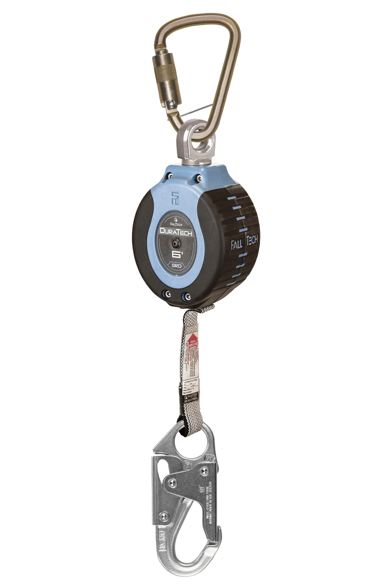 FallTech 6' DuraTech Personal SRL with Steel Snap Hook Includes Steel Dorsal Connecting Carabiner - 82706SB1