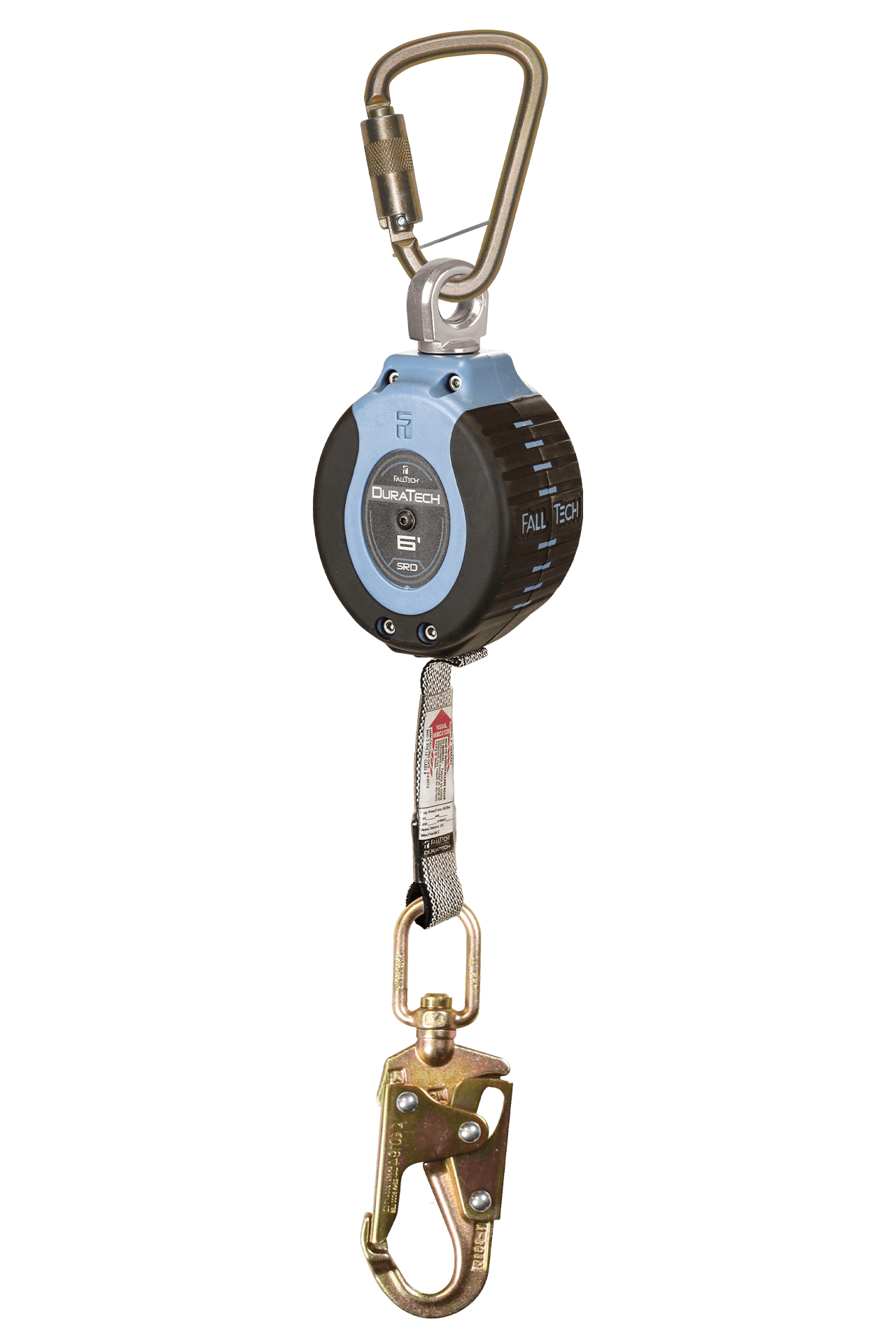 FallTech 6' DuraTech Personal SRL with Steel Swivel Snap Hook Includes Steel Dorsal Connecting Carabiner - 82706SB2