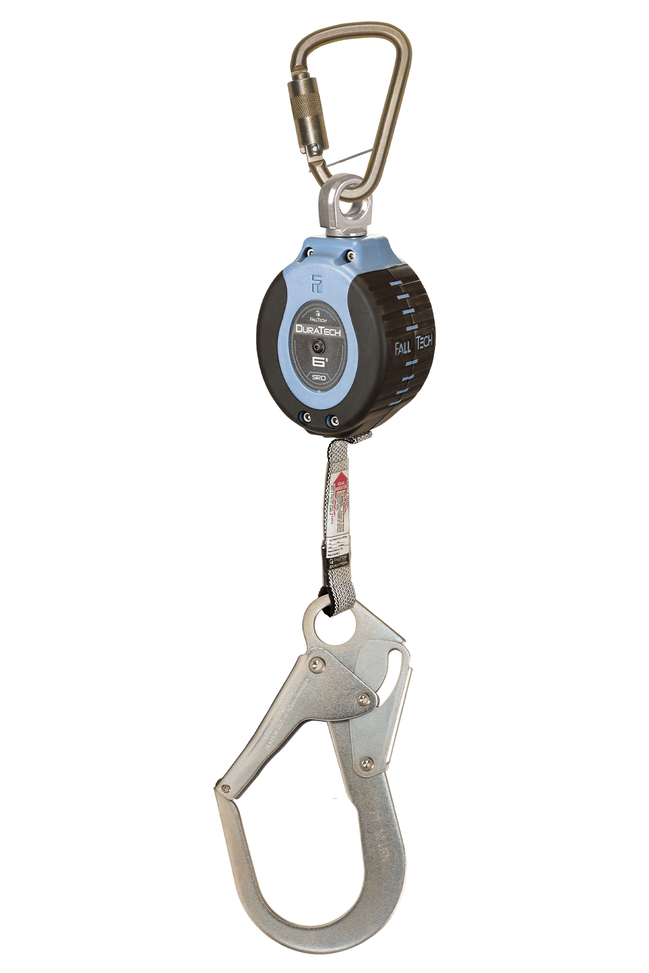 FallTech 6' DuraTech Personal SRL with Steel Rebar Hook Includes Steel Dorsal Connecting Carabiner - 82706SB3
