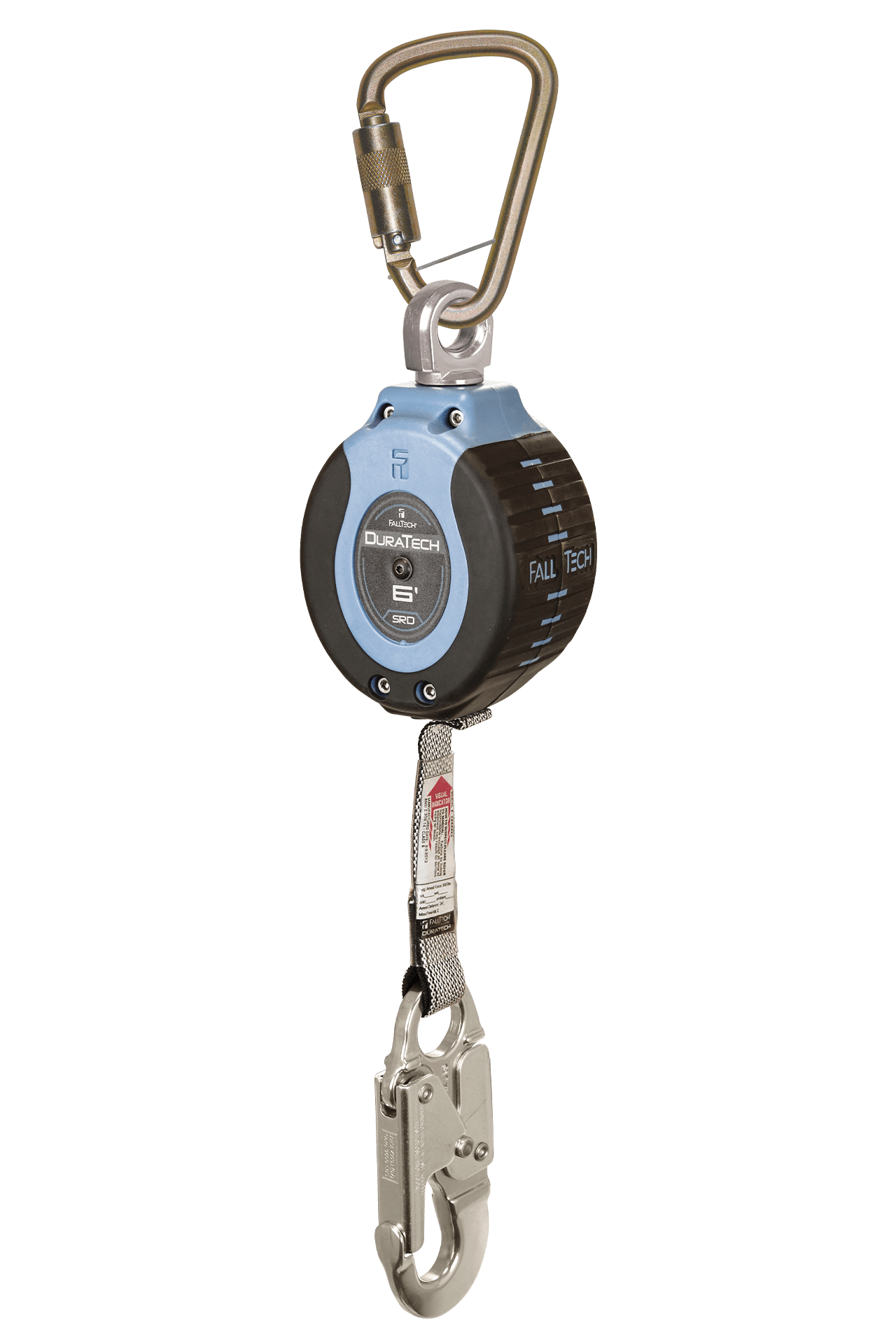 FallTech 6' DuraTech Personal SRL with Aluminum Snap Hook Includes Steel Dorsal Connecting Carabiner - 82706SB4