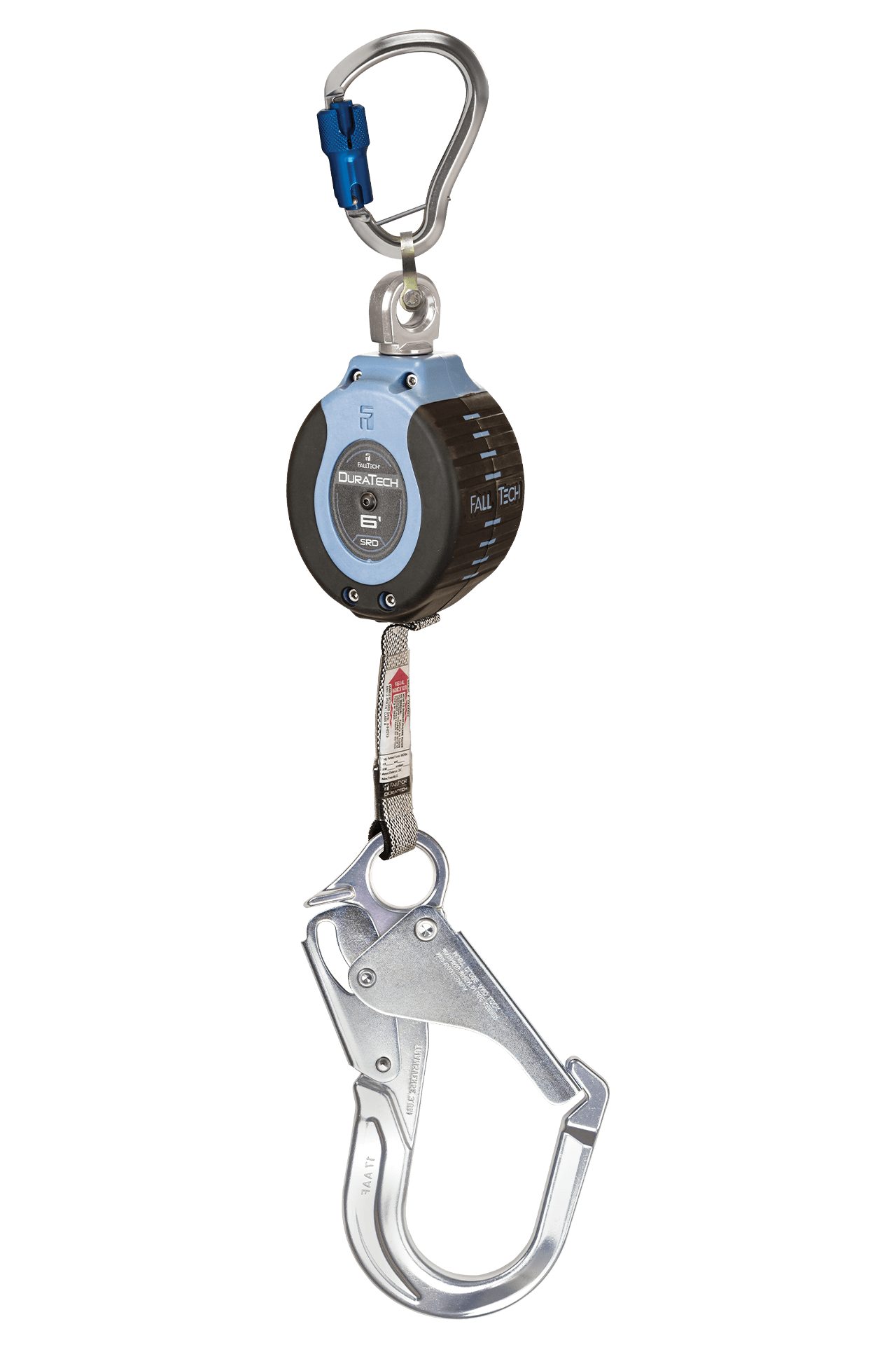 FallTech 6' DuraTech Personal SRL with Aluminum Rebar Hook Includes Aluminum Dorsal Connecting Carabiner - 82706SG5