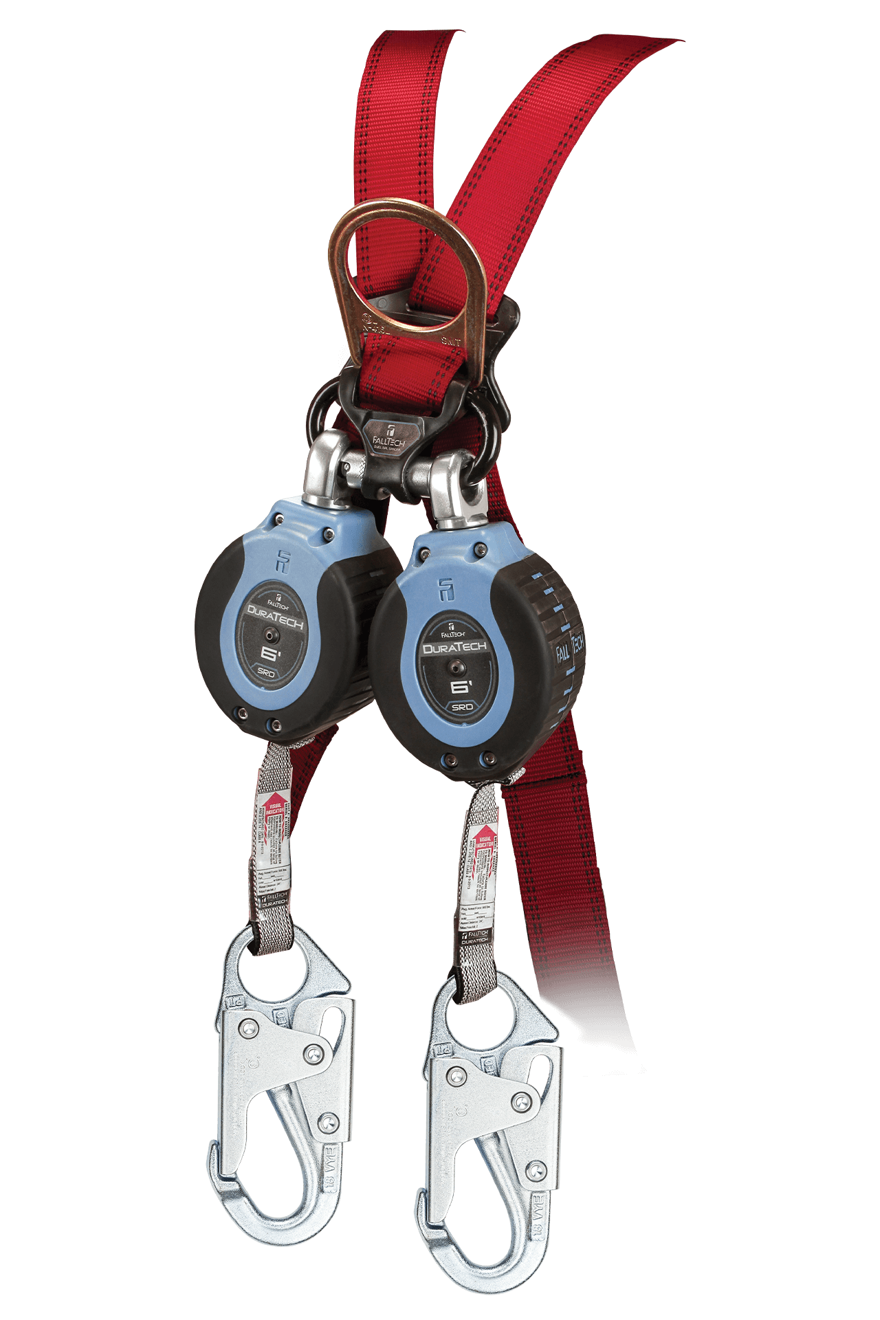 FallTech 6' DuraTech Twin-Leg Personal SRL with Steel Snap Hooks - 82706TB1