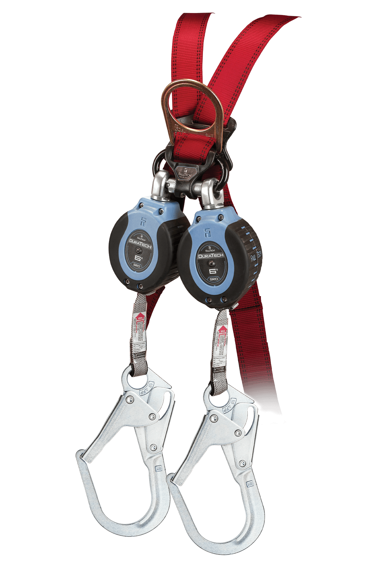 FallTech 6' DuraTech Twin-Leg Personal SRL with Steel Rebar Hooks - 82706TB3