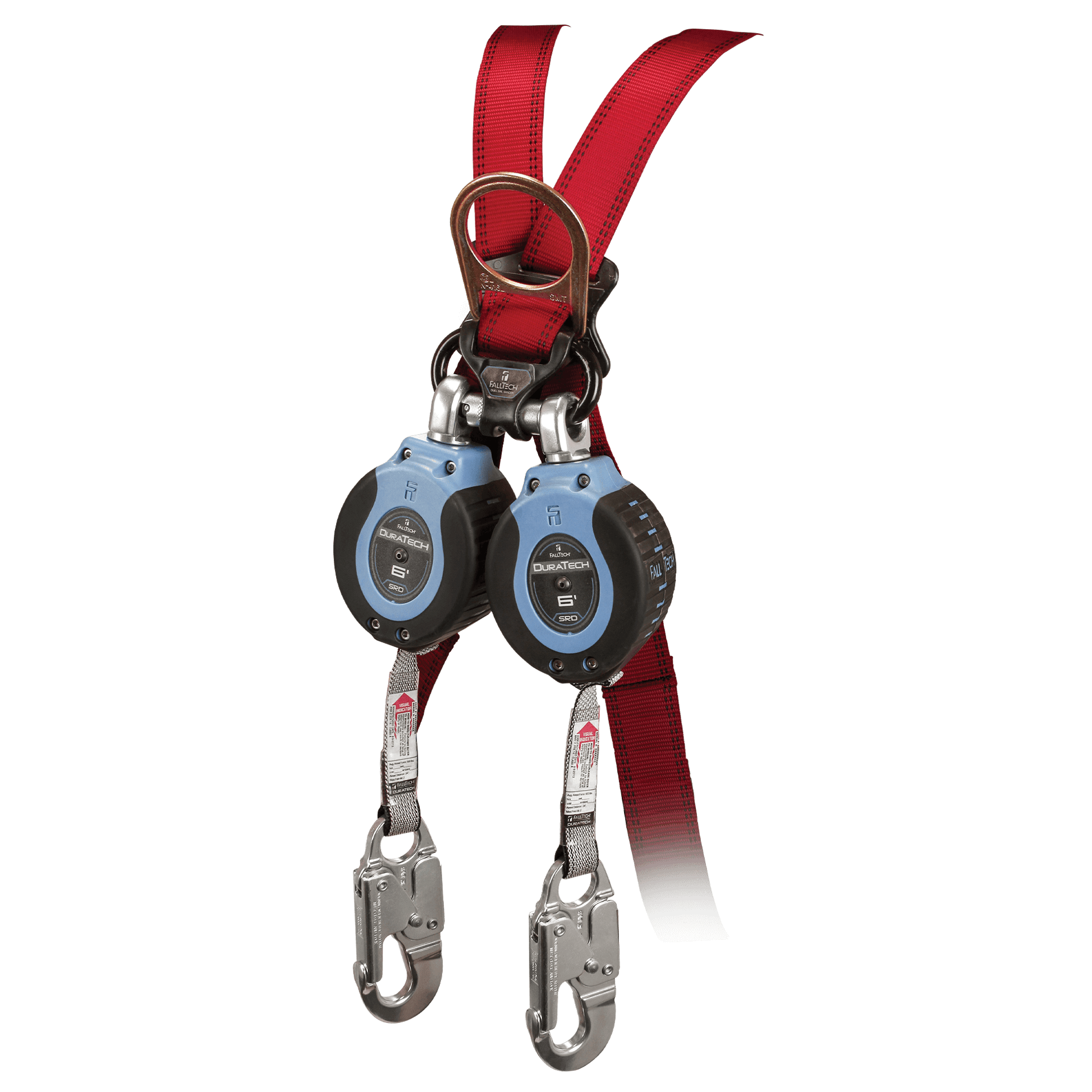 FallTech 6' DuraTech Twin-Leg Personal SRL with Aluminum Snap Hooks - 82706TB4