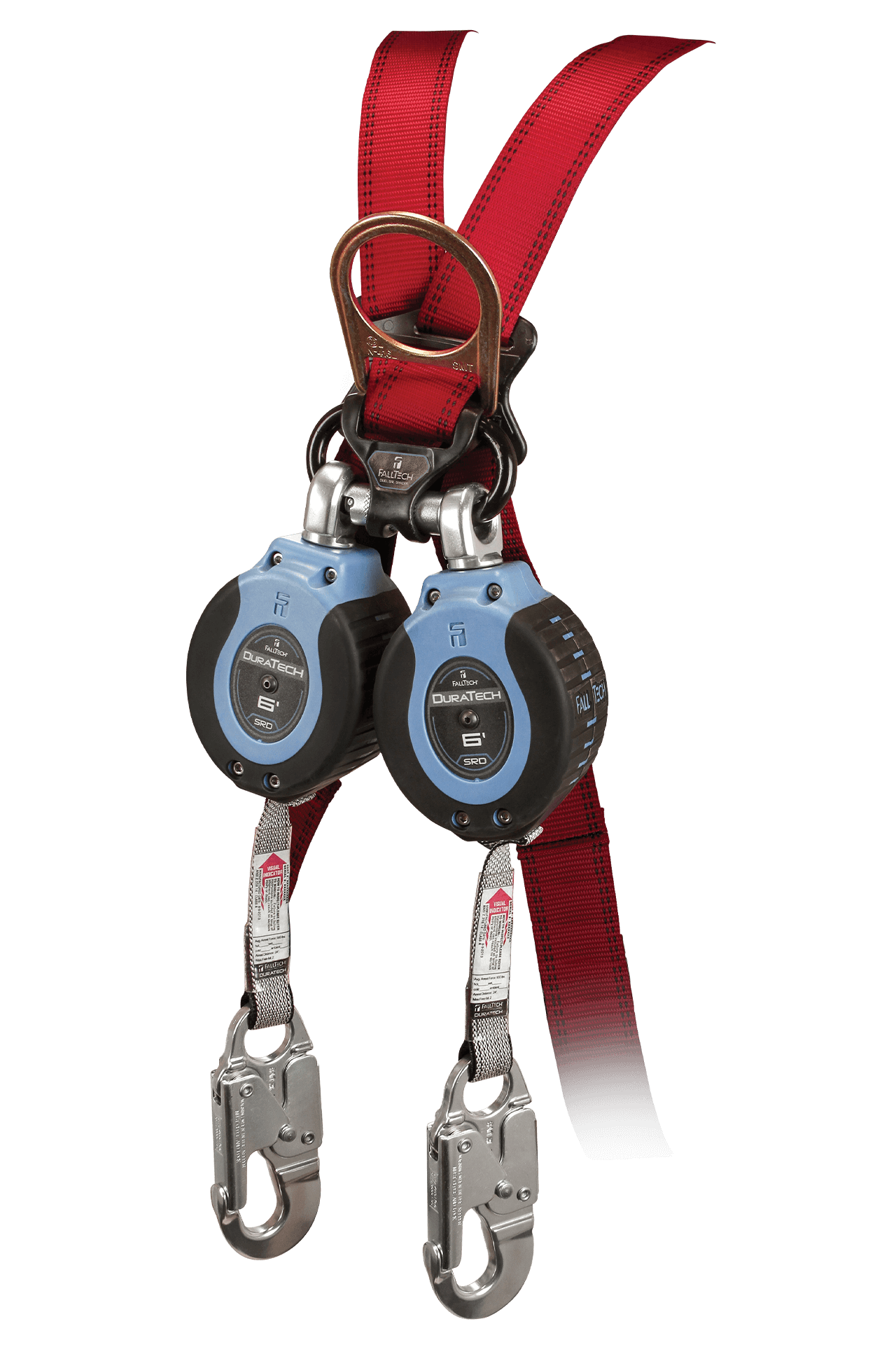 FallTech 6' DuraTech Twin-Leg Personal SRL with Aluminum Snap Hooks - 82706TB4