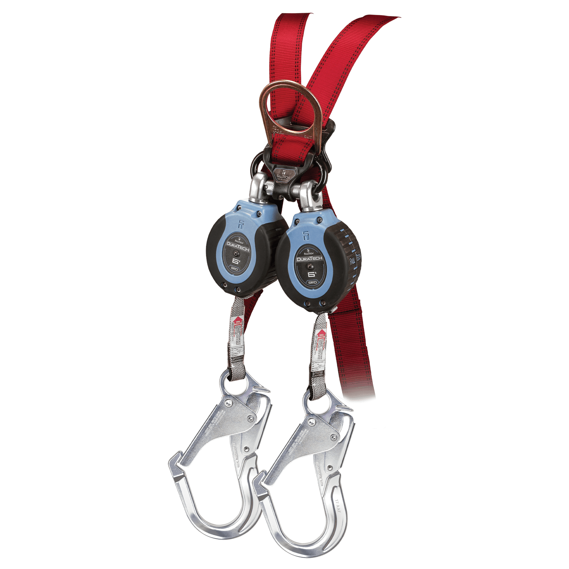 FallTech 6' DuraTech Twin-Leg Personal SRL with Aluminum Rebar Hooks - 82706TB5