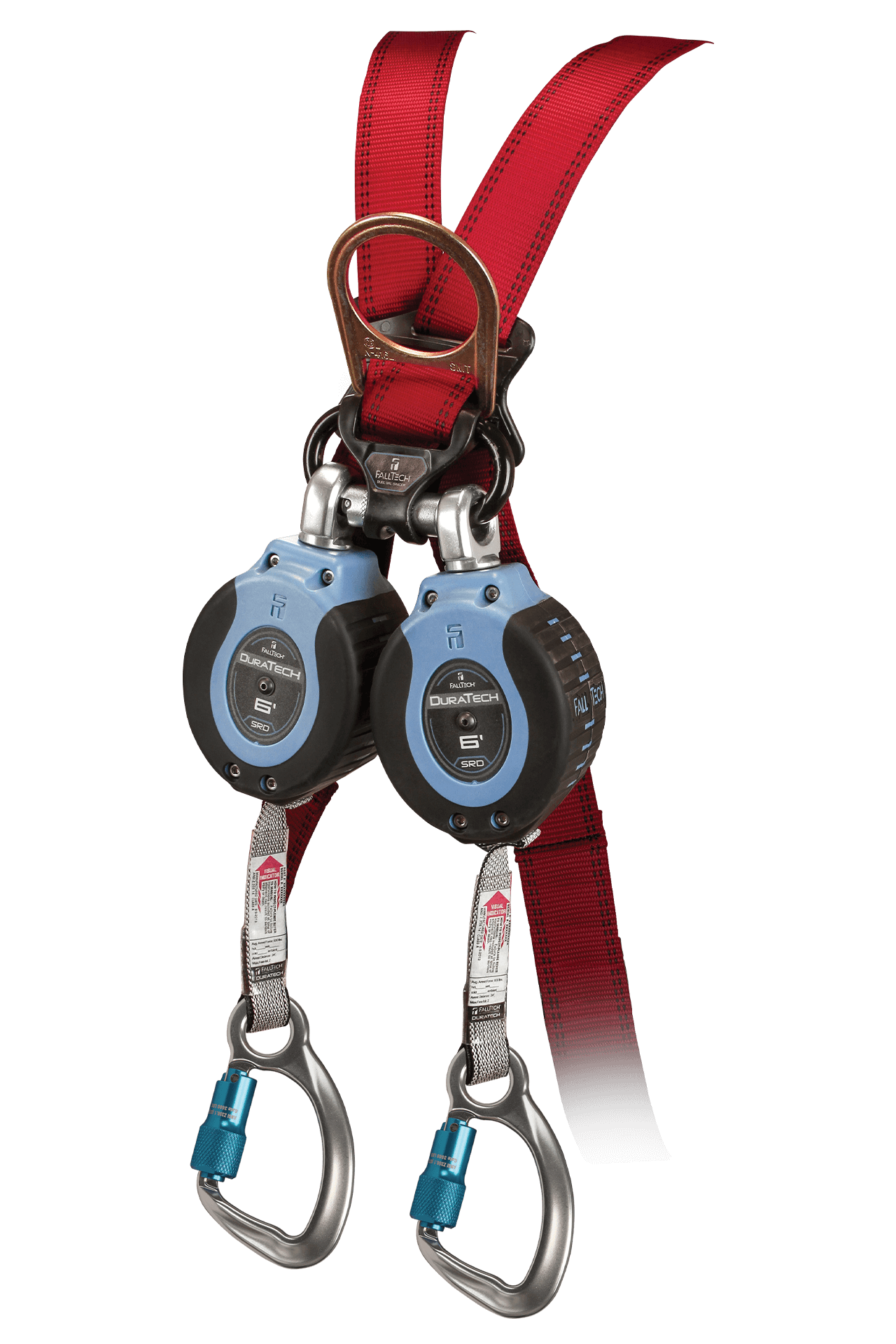 FallTech 6' DuraTech Twin-Leg Personal SRL with Aluminum Carabiners - 82706TB6