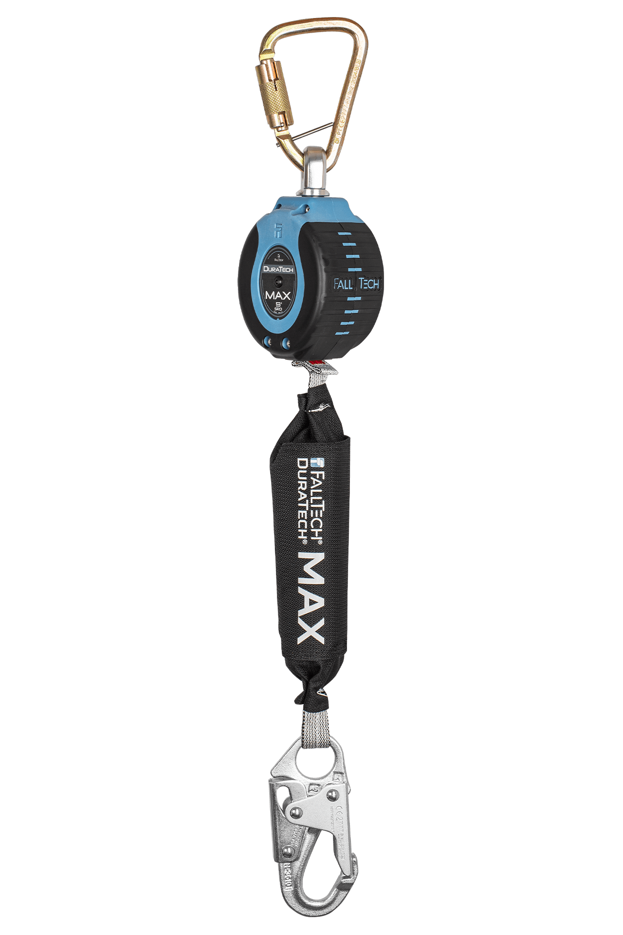 FallTech 9' DuraTech MAX Personal SRL with Steel Snap Hook - Includes Steel Dorsal Conneting Carabiner - 82709SB1