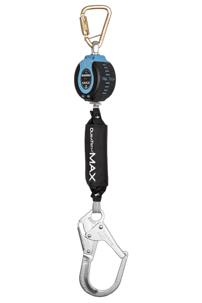 FallTech 9' DuraTech MAX Personal SRL with Steel Rebar Hook - Includes Steel Dorsal Connecting Carabiner - 82709SB3