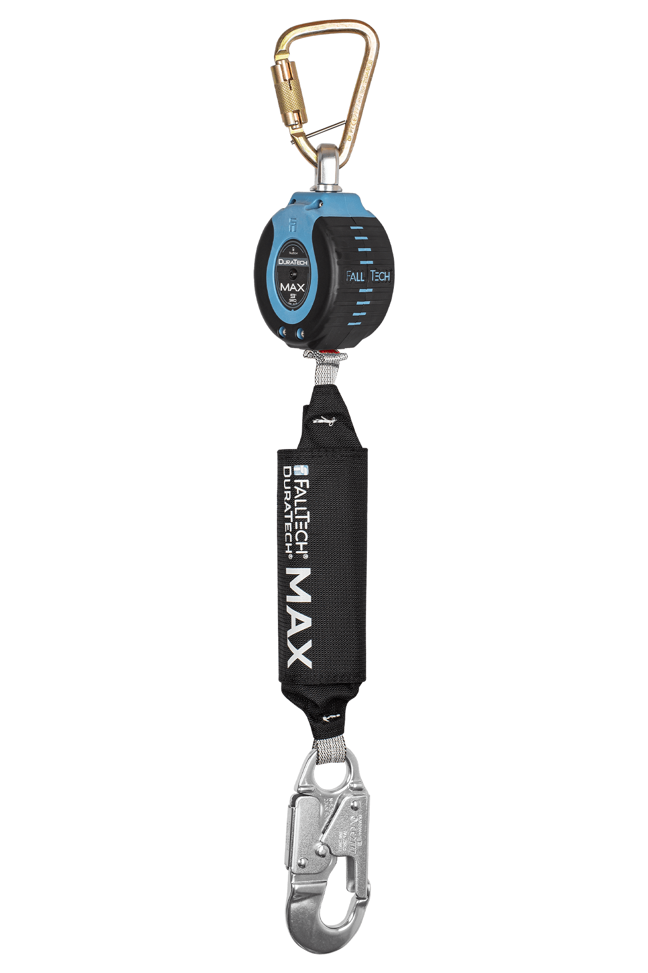 FallTech 9' DuraTech MAX Personal SRL with Aluminum Snap Hook - Includes Steel Dorsal Conneting Carabiner - 82709SB4