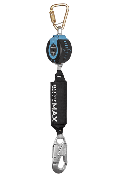 FallTech 9' DuraTech MAX Personal SRL with Aluminum Snap Hook - Includes Steel Dorsal Connecting Carabiner - 82709SB4