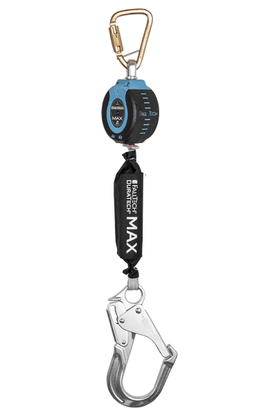 FallTech 9' DuraTech MAX Personal SRL with Aluminum Rebar Hook - Includes Steel Dorsal Connecting Carabiner - 82709SB5