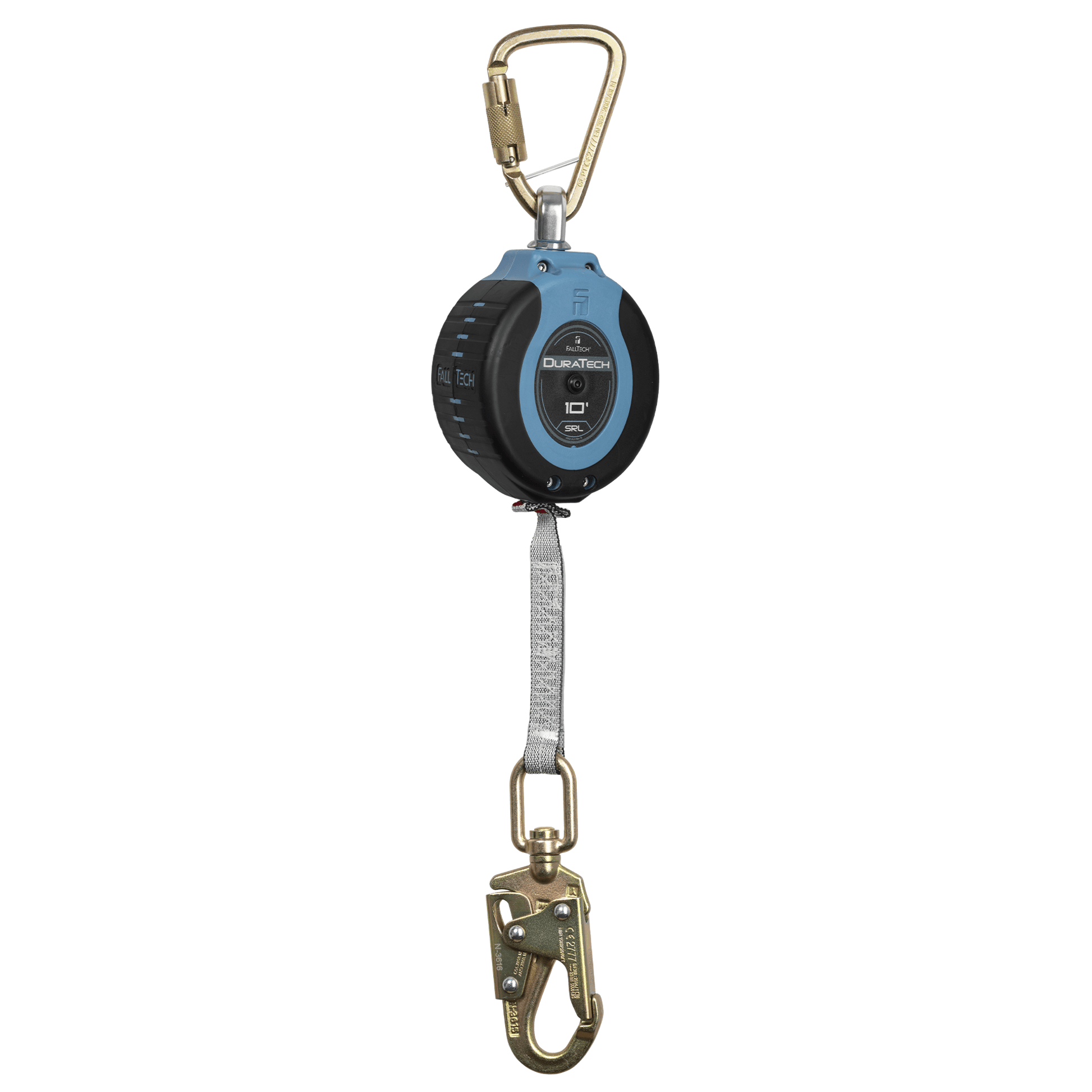 FallTech 10' DuraTech Web SRL with Steel Swivel Snap Hook - Includes Steel Anchorage Carabiner - 82710SC2