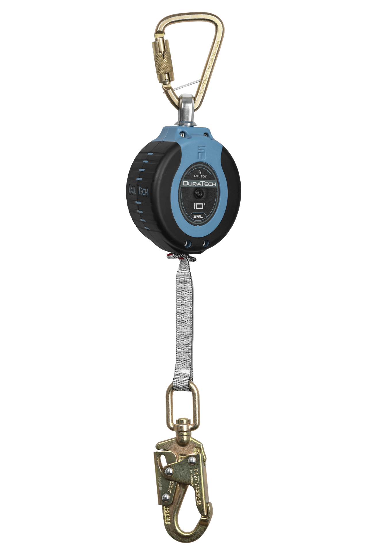 FallTech 10' DuraTech Web SRL with Steel Swivel Snap Hook - Includes Steel Anchorage Carabiner - 82710SC2