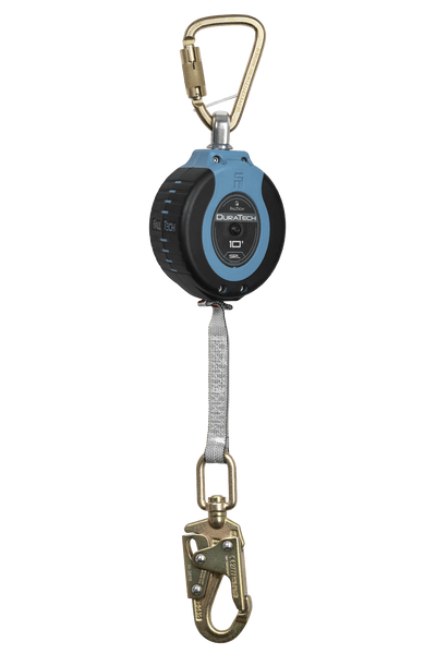 FallTech 10' DuraTech Web SRL with Steel Swivel Snap Hook - Includes Steel Anchorage Carabiner - 82710SC2