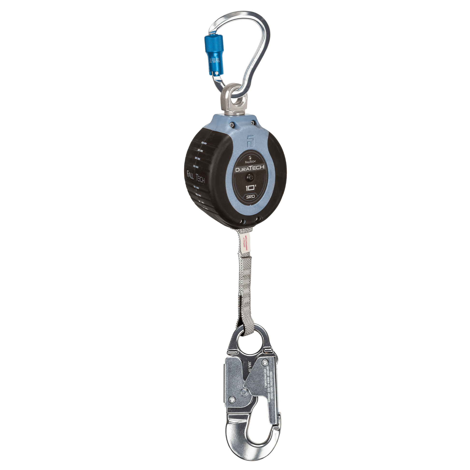 FallTech 10' DuraTech Web SRL with Aluminum Snap Hook Includes Aluminum Anchorage Carabiner - 82710SG4