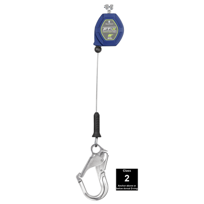 FallTech 8' FT-X Cable Class 2 Leading Edge Personal SRL - Replacement-leg with Aluminum Rebar Hooks - 82808RP5