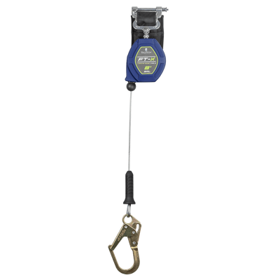 FallTech 8' FT-X Class 2 Single-leg Leading Edge SRL - Steel Mini Rebar Hook - 82808SP0
