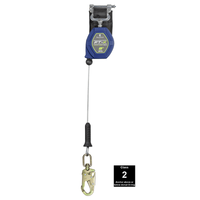 FallTech 8' FT-X Class 2 Single-leg Leading Edge SRL - Steel Swivel Snap Hook - 82808SP2