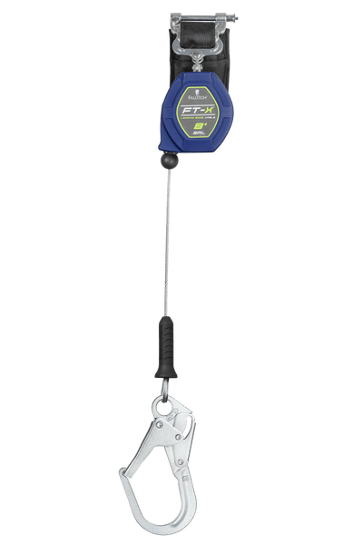 FallTech 8' FT-X Class 2 Single-leg Leading Edge SRL - Steel Rebar Hook - 82808SP3