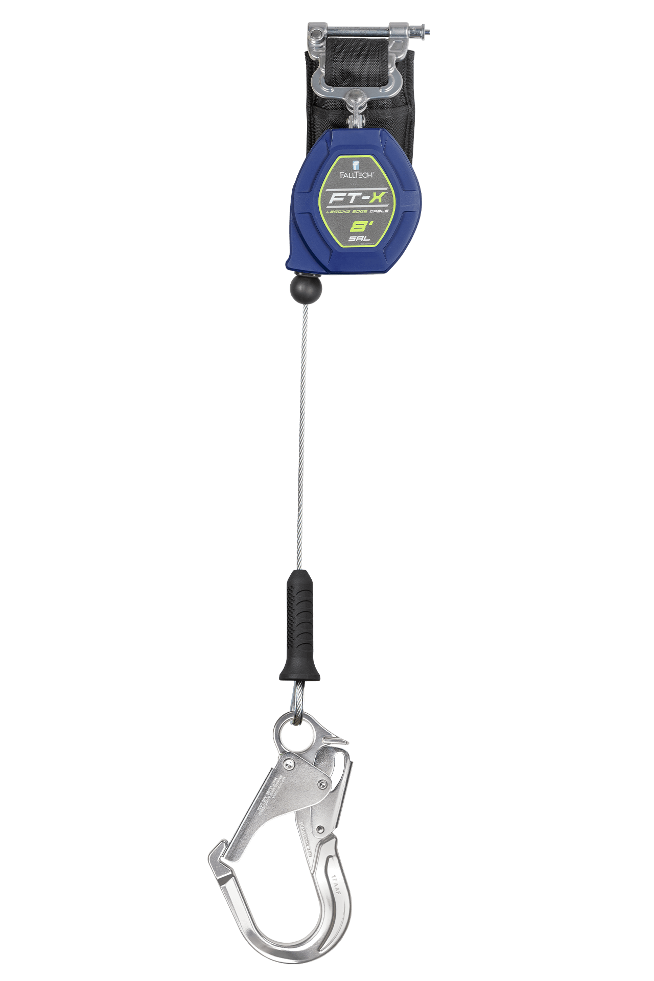 FallTech 8' FT-X Class 2 Single-leg Leading Edge SRL - Aluminum Rebar Hook - 82808SP5