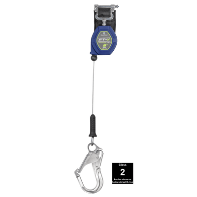 FallTech 8' FT-X Class 2 Single-leg Leading Edge SRL - Aluminum Rebar Hook - 82808SP5