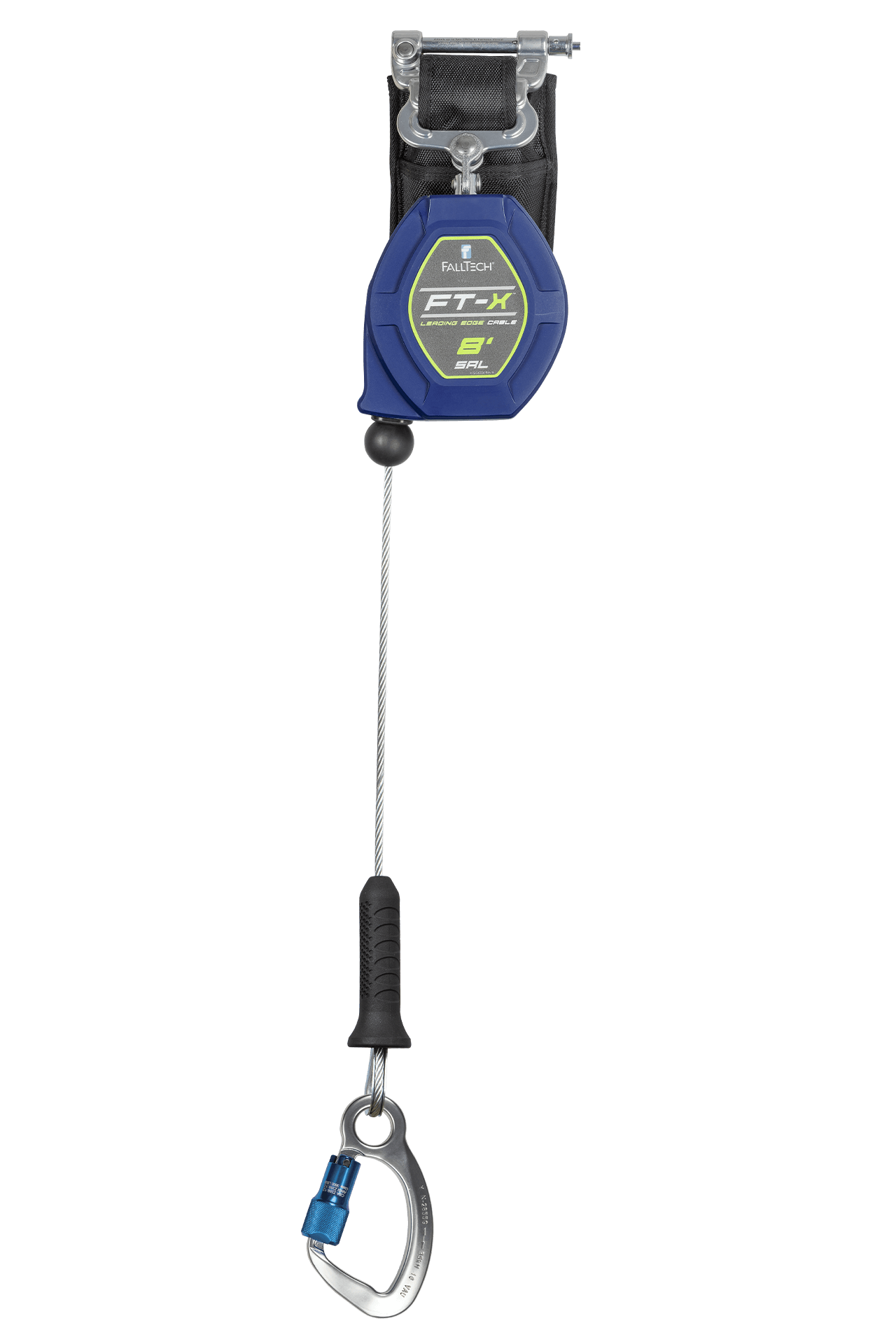 FallTech 8' FT-X Class 2 Single-leg Leading Edge SRL - Aluminum CE Carabiner - 82808SP6