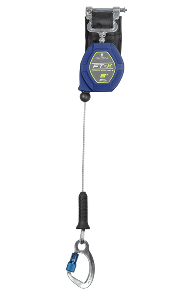 FallTech 8' FT-X Class 2 Single-leg Leading Edge SRL - Aluminum CE Carabiner - 82808SP6