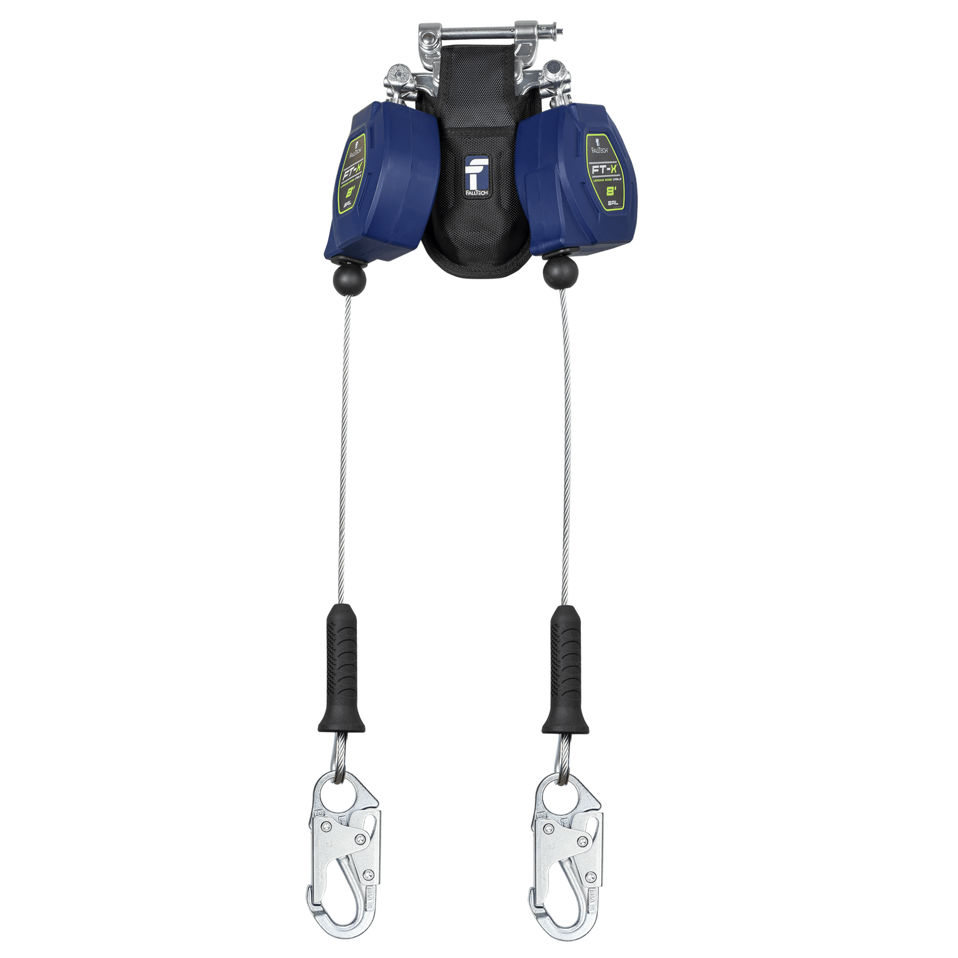 FallTech 8' FT-X Class 2 Twin-leg Leading Edge SRL - Steel Snap Hooks - 82808TP1