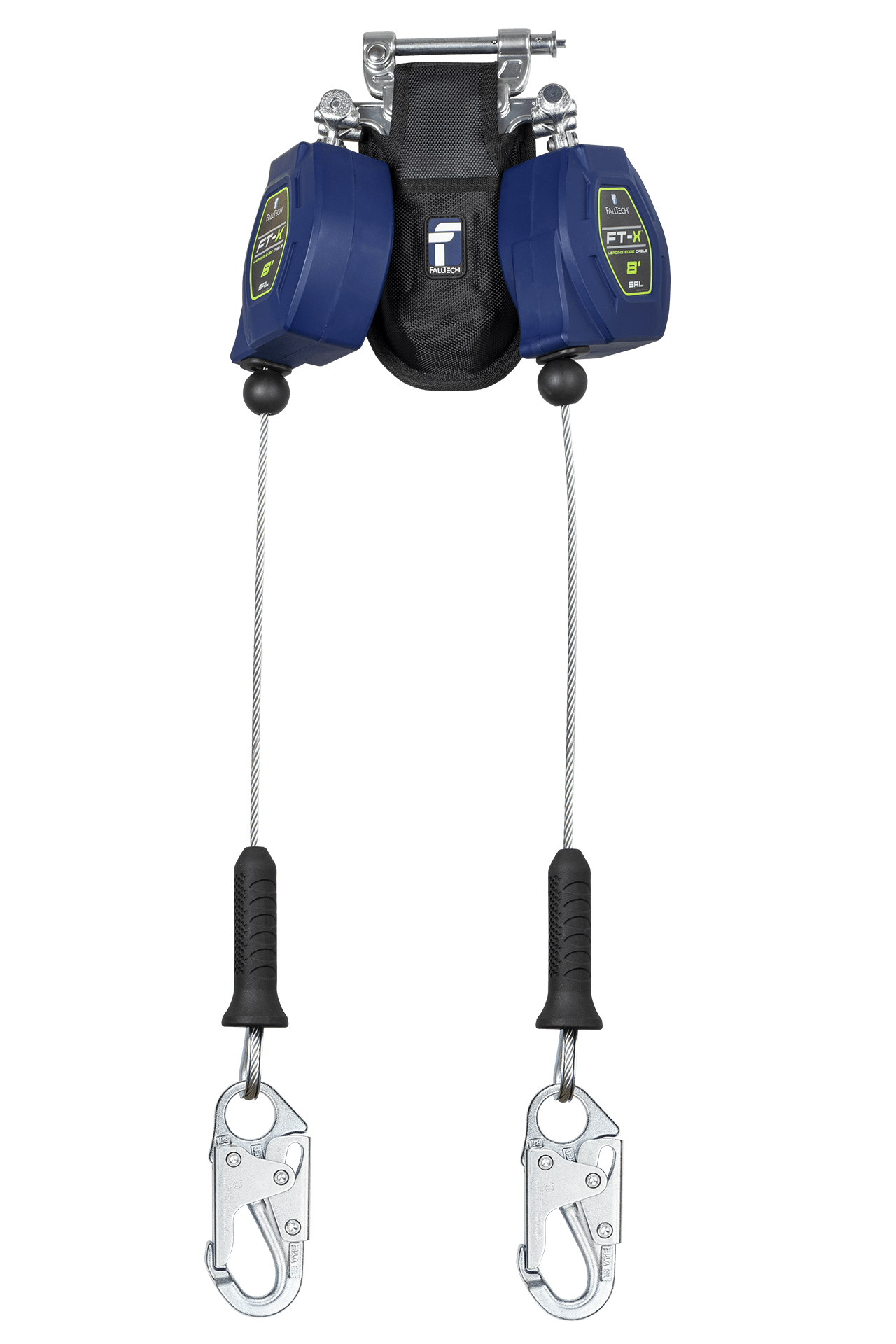 FallTech 8' FT-X Class 2 Twin-leg Leading Edge SRL - Steel Snap Hooks - 82808TP1